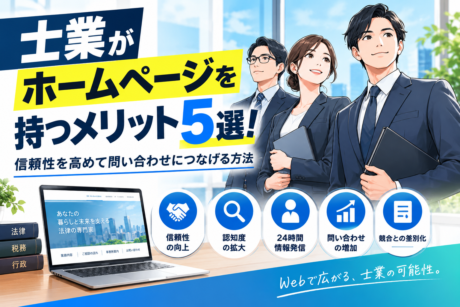 士業がホームページを持つメリット5選⭐信頼性を高めて問い合わせにつなげる方法💡